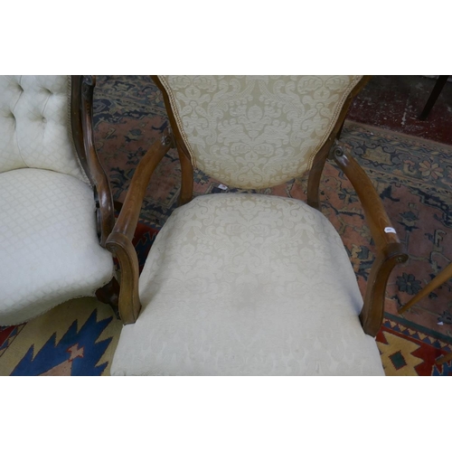 490 - Carrollian style walnut armchair