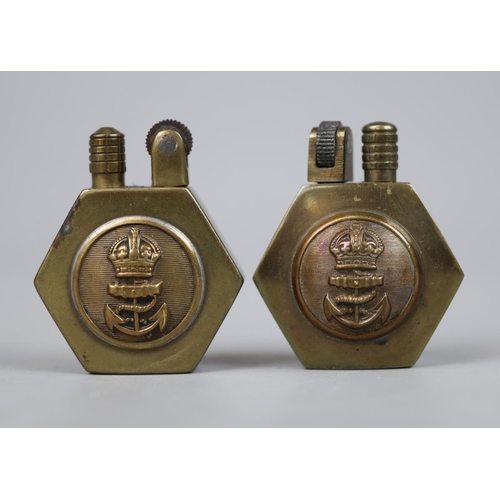 65 - Pair of trench art lighters