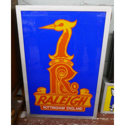 228 - Original double sided illuminated Raleigh sign - Approx 61cm x 92cm