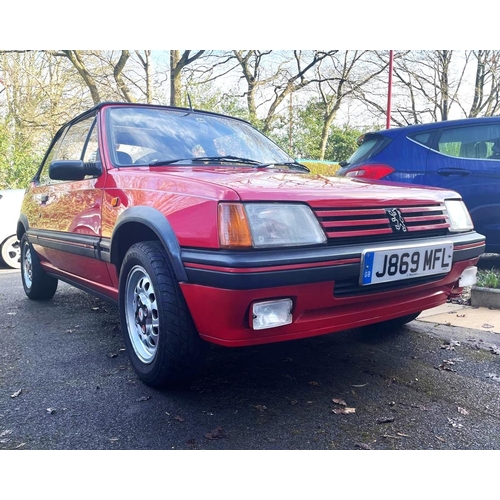 260 - Peugeot 205 Cti 1.6 convertible - Mot'd 83,000 miles This stunning low mileage car has been garaged ... 