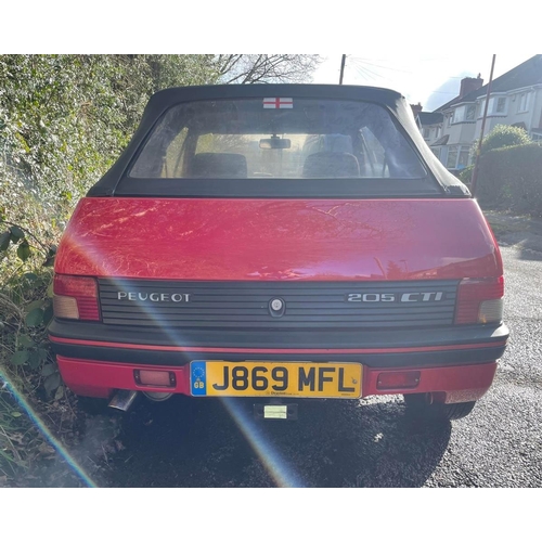 260 - Peugeot 205 Cti 1.6 convertible - Mot'd 83,000 miles This stunning low mileage car has been garaged ... 