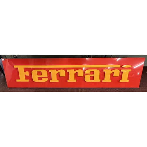 289 - Large Ferrari dealership style sign - Approx 235cm x 51cm