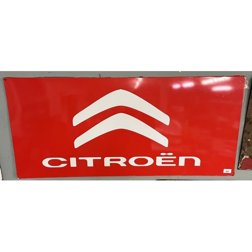 291 - Metal Citroen sign - Approx 112cm x 50cm