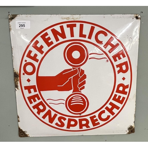 295 - WW2 original German enamel sign - Approx 35xm x 35cm