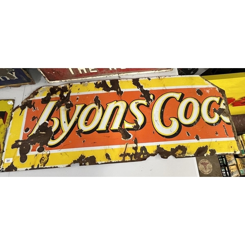 305 - Original enamel sign - Lyon’s Coco - Approx 119cm x 46cm