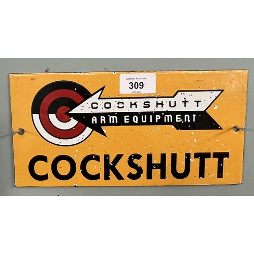 309 - Small Cockshutt enamel sign - Approx 25cm x 13cm