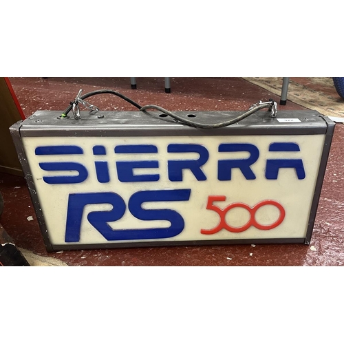 322 - Original Sierra RS 500 illuminated dealership sign - Approx 54cm x 26cm
