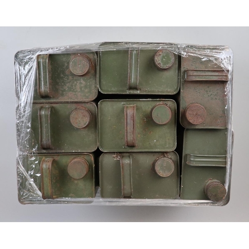 61 - 8 x ex Army green metal petrol cans