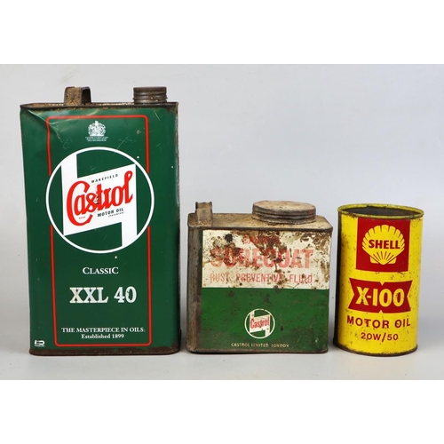 86 - 3 vintage oil cans