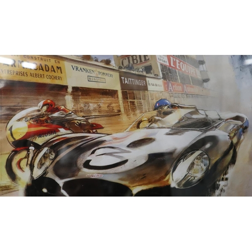 106 - Original framed poster 'L' Excellence Automobile at Reims 2009 - Approx 54cm x 64cm