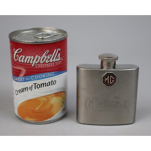 271 - 1970's MG Automobilia - Hip flask and cigarette case - Unused from new