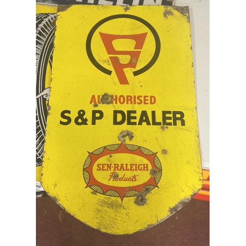 301 - S & P Dealer original double sided enamel sign - Approx 41cm x 78cm