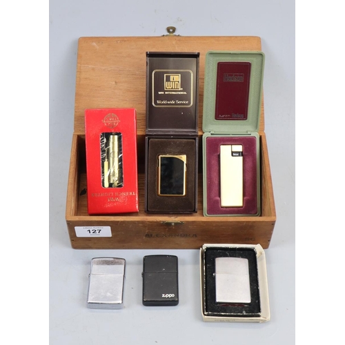 127 - Collection of lighters to include Zippo