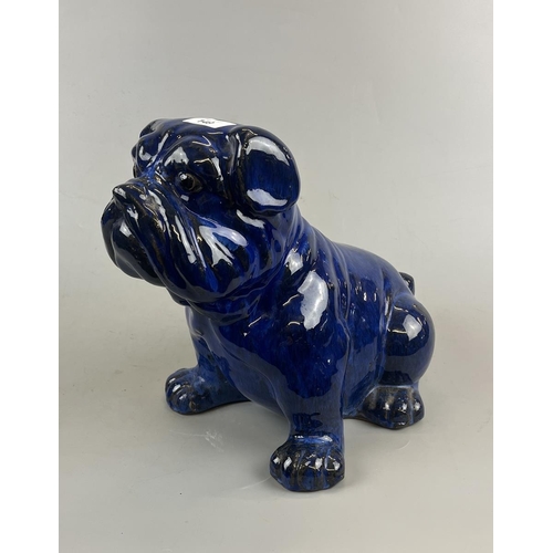 149 - Terracotta salt glazed English Bulldog - Approx height: 28cm