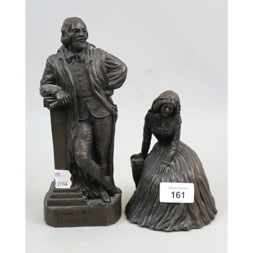 161 - 2 John Letts resin figures - Shakespeare and Anne Boleyn