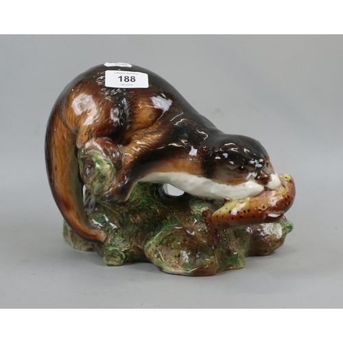 188 - Ceramic Sylvac otter - Approx height: 18cm