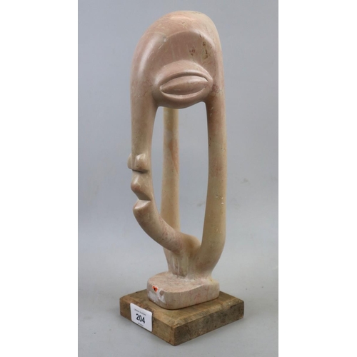 204 - Soapstone contemporary African sculpture - Approx height: 33cm