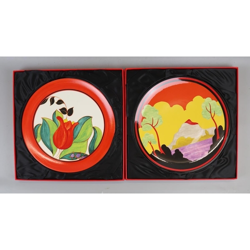 205 - Bradbury Exchange collectors plates by Wedgwood to celebrate the centenary of Clarice Cliff - Etna a... 