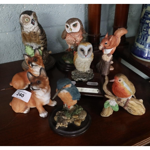 240 - Collection of ceramic wildlife and dogs