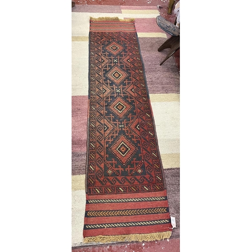 261 - Afghan runner - Approx size: 243cm x 59cm