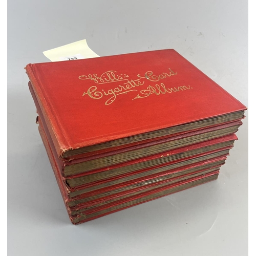 289 - 7 well populated Wills cigarette albums