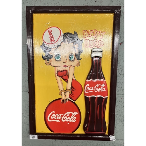 367 - Betty Boop Coca Cola wall art