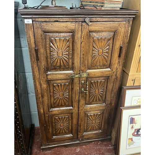 370 - Carved Indian cabinet - Approx size: W: 72cm D: 30cm H: 123cm