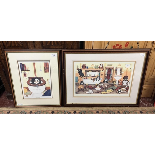 373 - 2 framed signed L/E prints by Linda Jane Smith