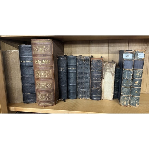 376 - Collection of antique bibles