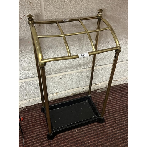 434 - Edwardian brass stick stand