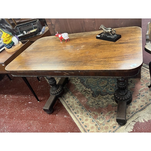 488 - Antique rosewood library table