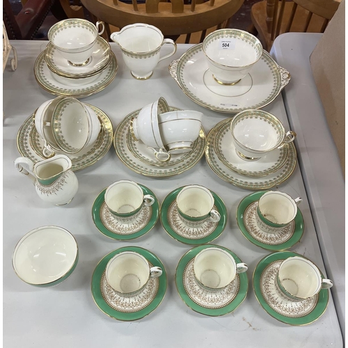 504 - Royal Worcester tea set for 6 together with Adderley ware tea set