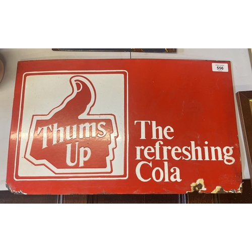 556 - Original Cola sign believed to be from India - Approx 51cm x 31cm