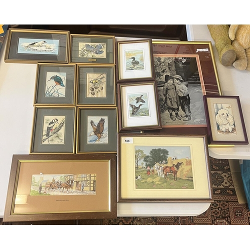 558 - Large collection of Cash's framed silks