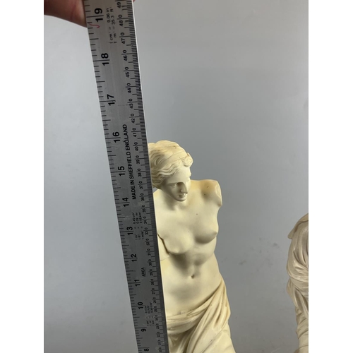 146 - 2 Virgin Marys together with a Venus de Milo figure