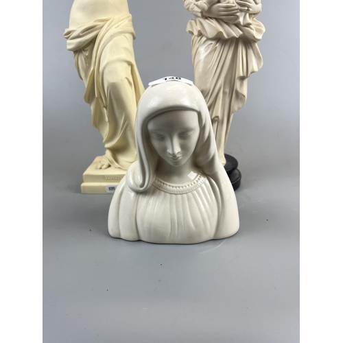 146 - 2 Virgin Marys together with a Venus de Milo figure