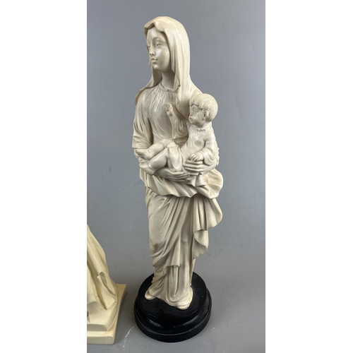 146 - 2 Virgin Marys together with a Venus de Milo figure