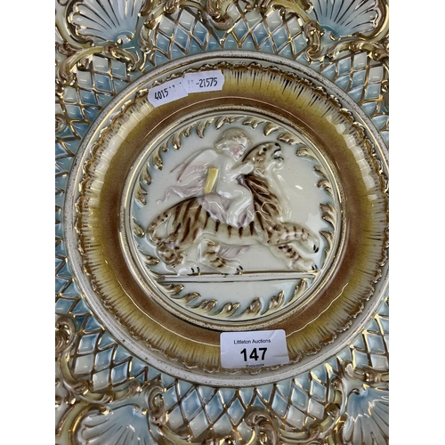 147 - Pierced Majolica charger