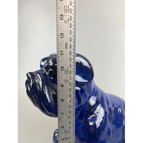 149 - Terracotta salt glazed English Bulldog - Approx height: 28cm