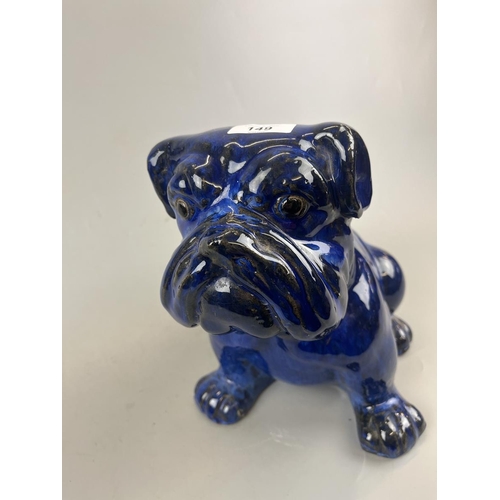 149 - Terracotta salt glazed English Bulldog - Approx height: 28cm