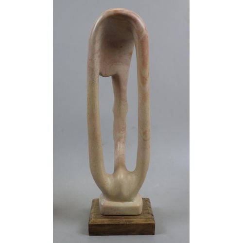 204 - Soapstone contemporary African sculpture - Approx height: 33cm