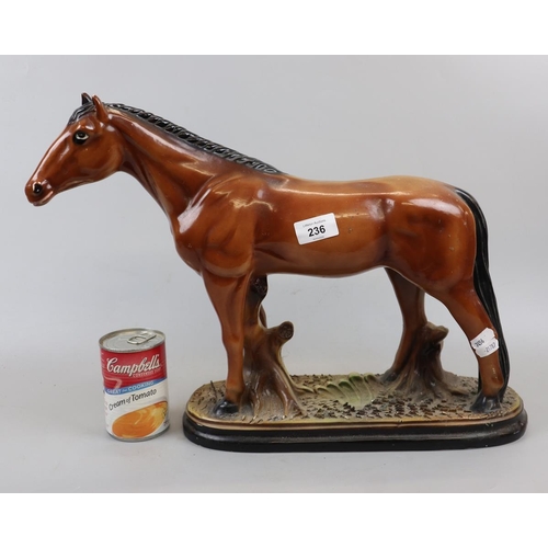 236 - Large ceramic horse - Approx height: 35cm