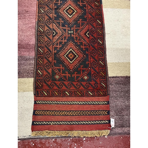 261 - Afghan runner - Approx size: 243cm x 59cm