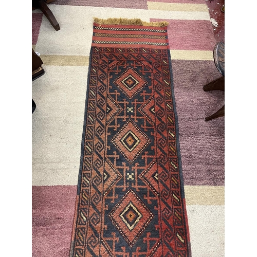 261 - Afghan runner - Approx size: 243cm x 59cm