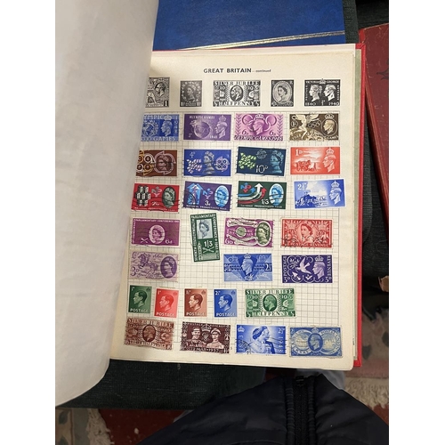 270 - 3 well populated stamp albums together with some loose