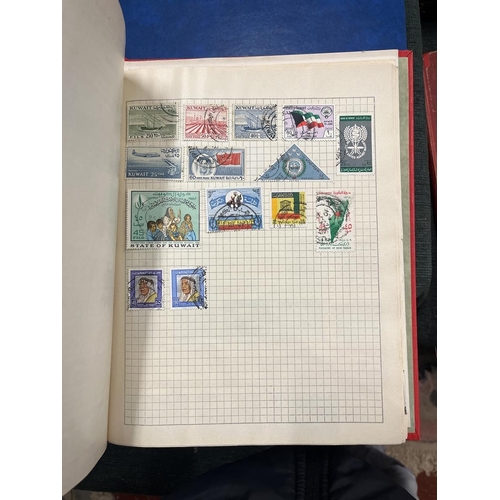 270 - 3 well populated stamp albums together with some loose