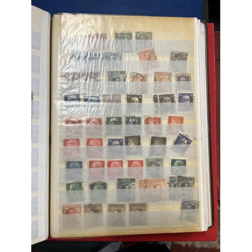 270 - 3 well populated stamp albums together with some loose