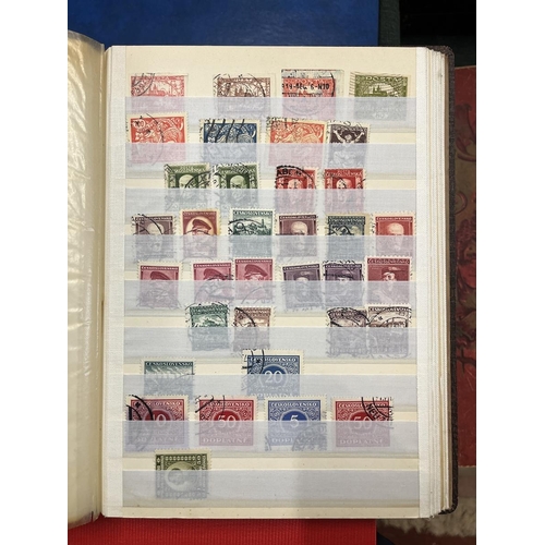 270 - 3 well populated stamp albums together with some loose