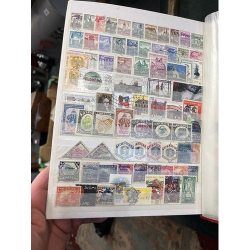 270 - 3 well populated stamp albums together with some loose