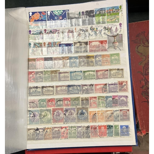 270 - 3 well populated stamp albums together with some loose